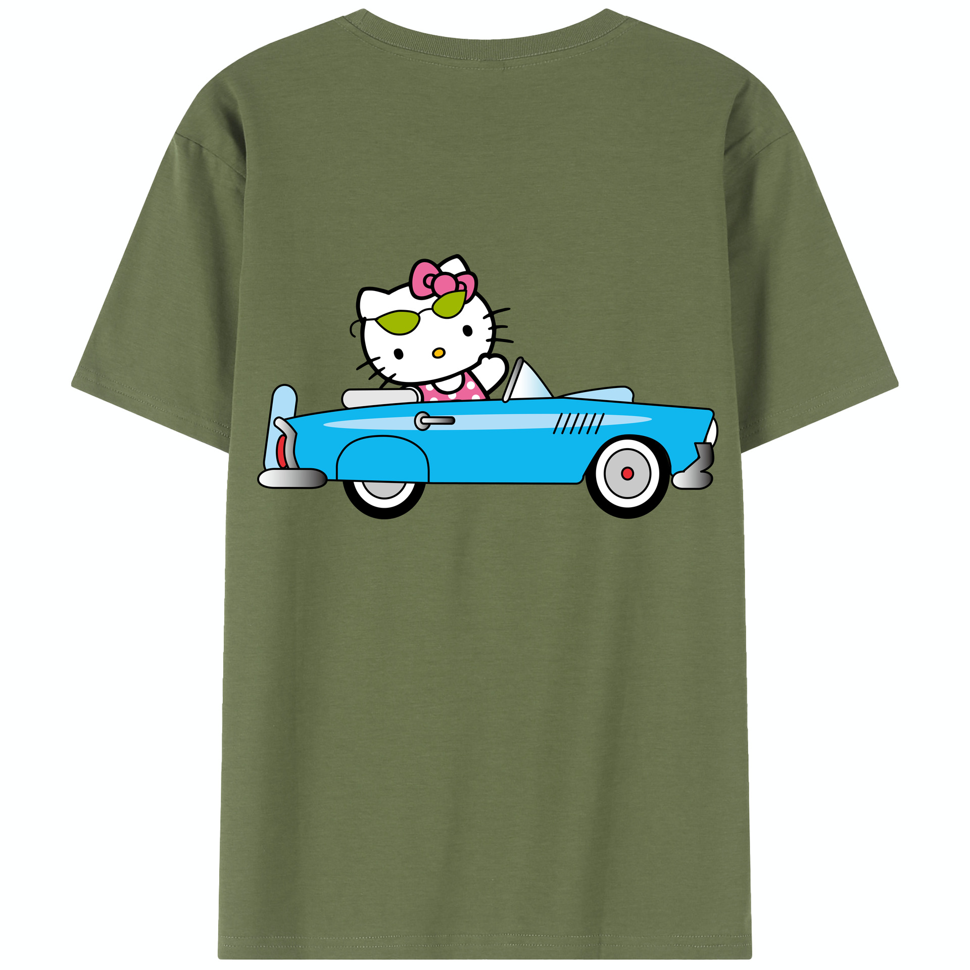 （画像用） Hello Kitty ハローキティ 綿100％半袖Tシャツ（背面プリント）